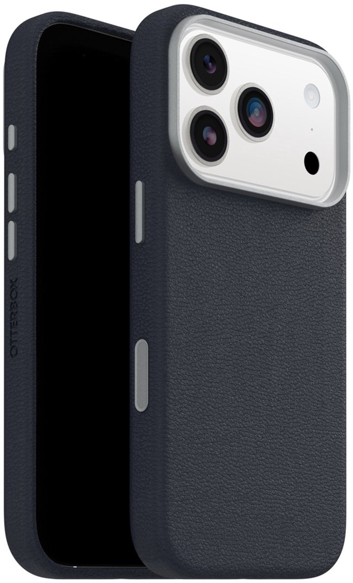 Otterbox Symmetry iPhone 17 Pro Back Cover met MagSafe Magneet Leer Blauw