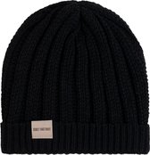 Knit Factory Nica Muts - Zwart - One Size