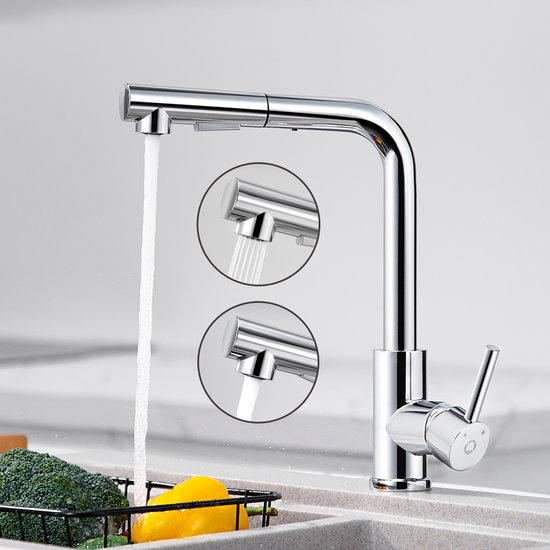 LINEA Arco 5 raamarmatuur, Gootsteenkraan, chroom, hoogdruk | Bestel Direct Online