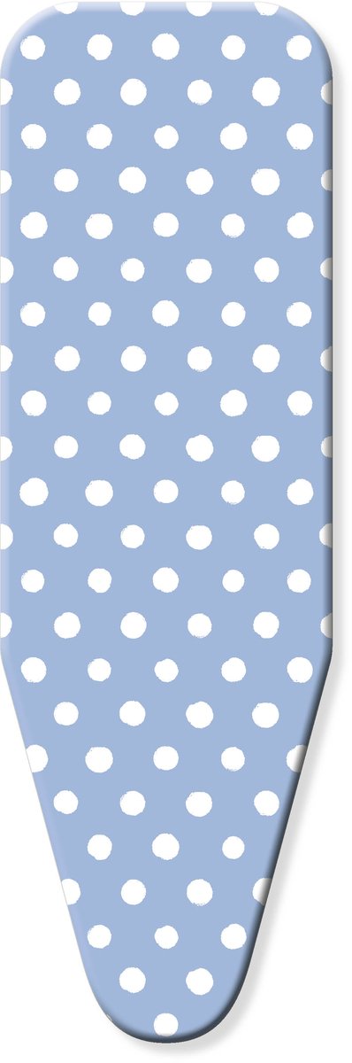 D&L Strijkplankhoes 5 Laags - Maat A - Voor een breedte van 30 tot 42cm en lengte van 100 tot 125cm - Blauw Wit Bol