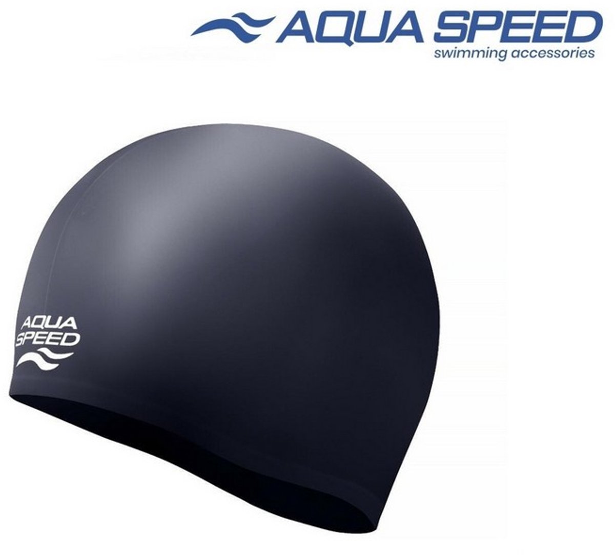 Aqua Speed Volume Cap Badmuts – Extra Ruimte & Comfort – Naadloos Siliconen – Chloorbestendig - Marineblauw