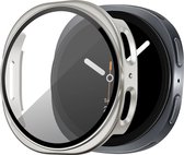 Bandz PC hard case hoesje met screenprotector - geschikt voor Samsung Galaxy Watch 8 - 40mm - beschermhoes van hard plastic - full cover (sterrenlicht / starlight)