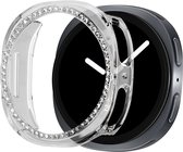 Bandz PC hard case hoesje met diamantjes - geschikt voor Samsung Galaxy Watch 9/8 - 40mm - beschermhoes van hard plastic - semi cover (transparant)
