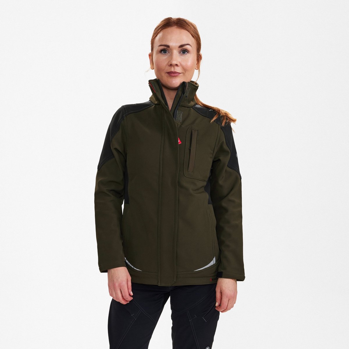 Engel Galaxy softshelljack voor dames 8815-229 - Forest Green / Black - 2XL