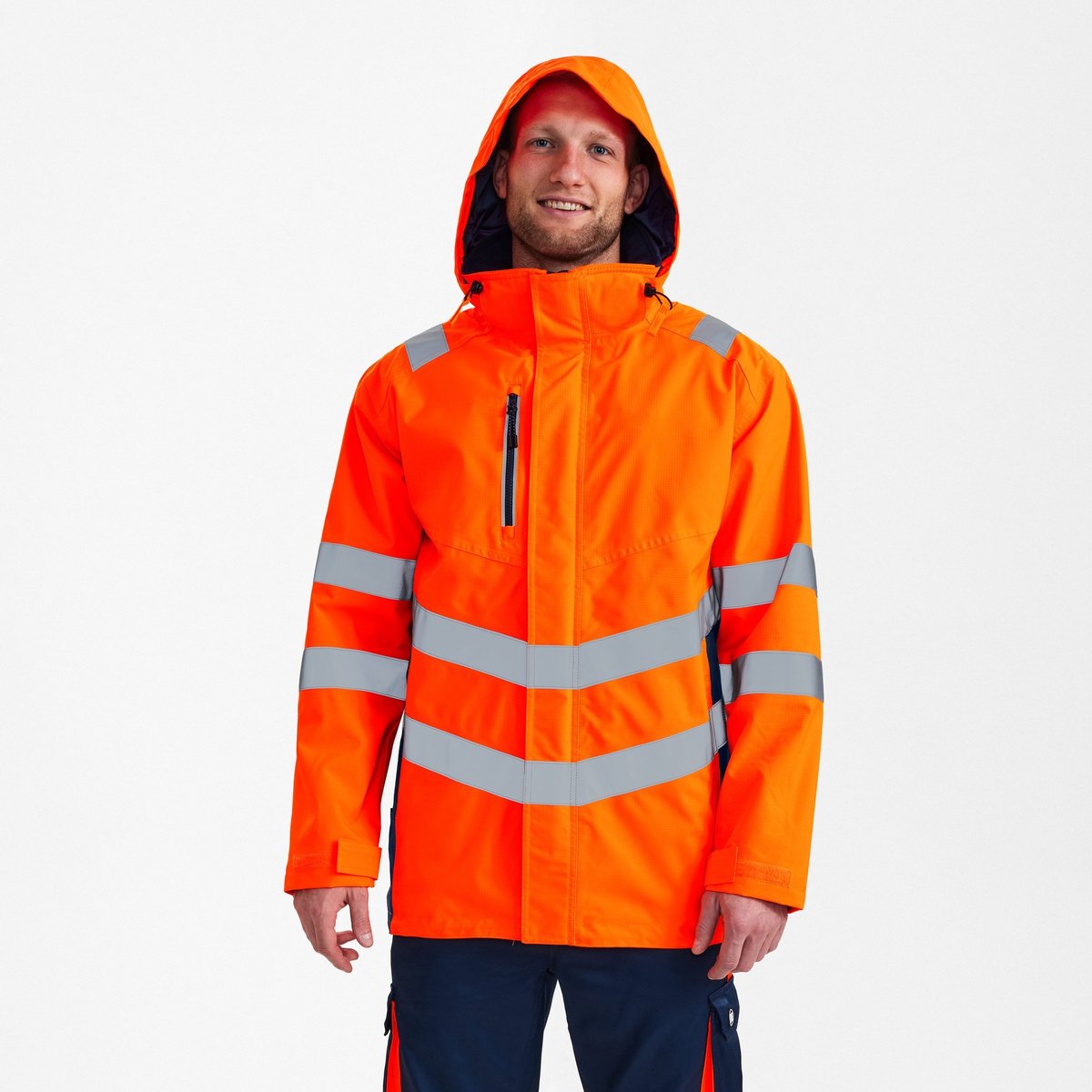 Engel Safety parka shelljack 1145-930 - Hi-vis Orange / Blue Ink - S