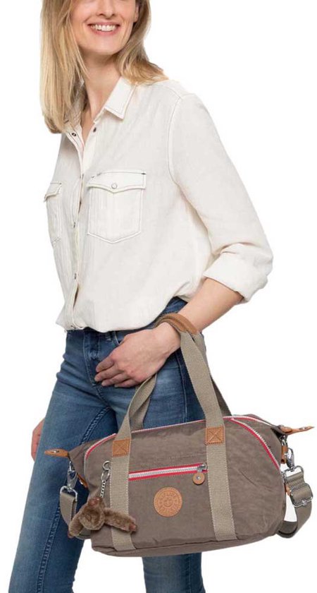 kipling Sac à main Sac à épaule bandoulière Basic Eyes Wide Open Art Mini Handbag True Beige Combo Brun