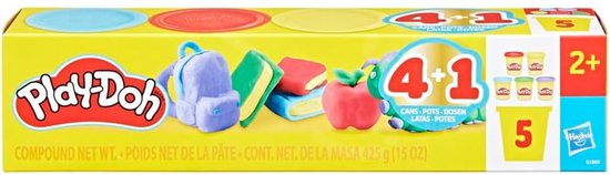 Play-Doh 5-pack Weer naar school-set, potjes met 85 gram, peuterspeelgoed voor kinderen van 2+
