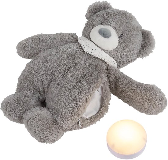 Nattou Sleepy - Knuffel met Nachtlamp - Beer - Beige - 30 x 20 cm van Nattou — afbeelding 3