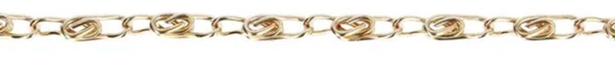 Tasketting goudkleurig 120 cm met musketonhaken