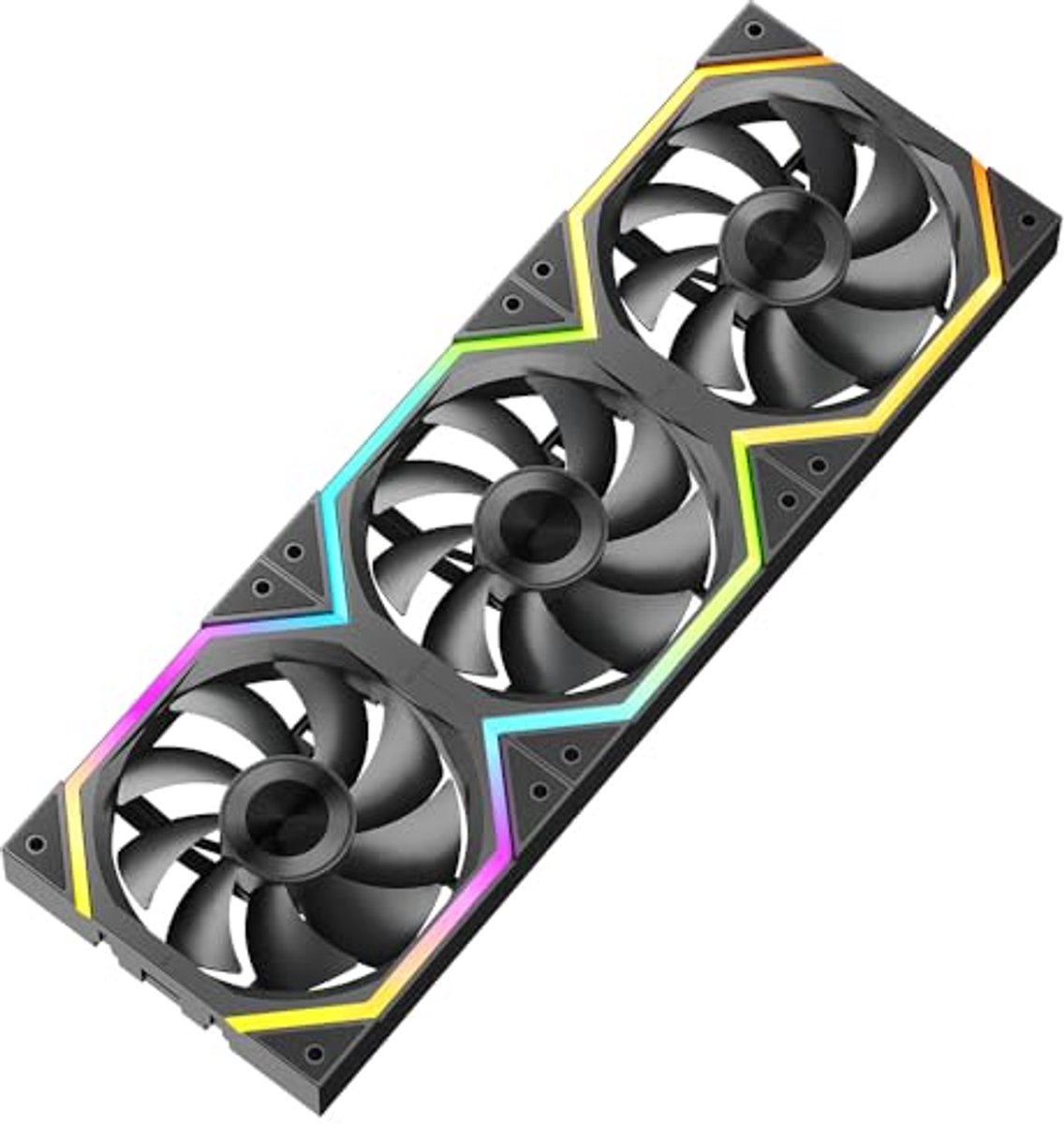 ARGB PC Case Fan 120 mm - Daisy Chain Design - One Cable Connection - RGB Fan