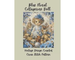 Blue Floral Cottagecore Doll