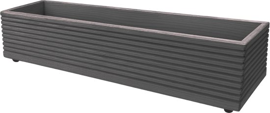 Handgemaakte houten Plantenbak – Voor Balkon, Terras of Tuin – Hout – Antraciet – 70x17x17 cm – Bloembak – Duurzaam, Weerbestendig & Stijlvol Design