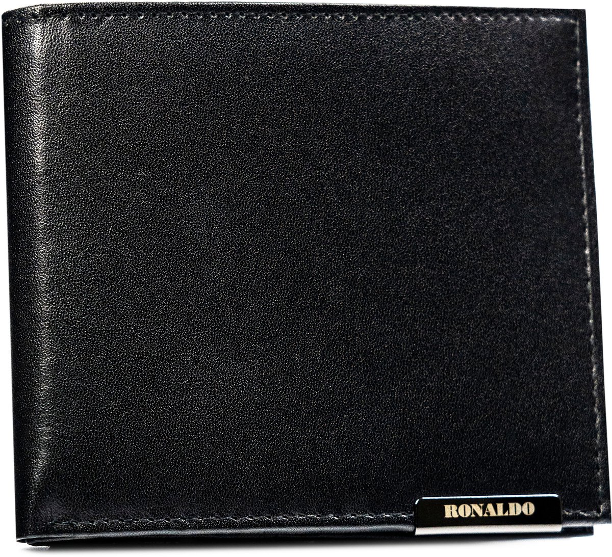Leren herenportemonnee RM-01-BDF-BL-9953 Zwart