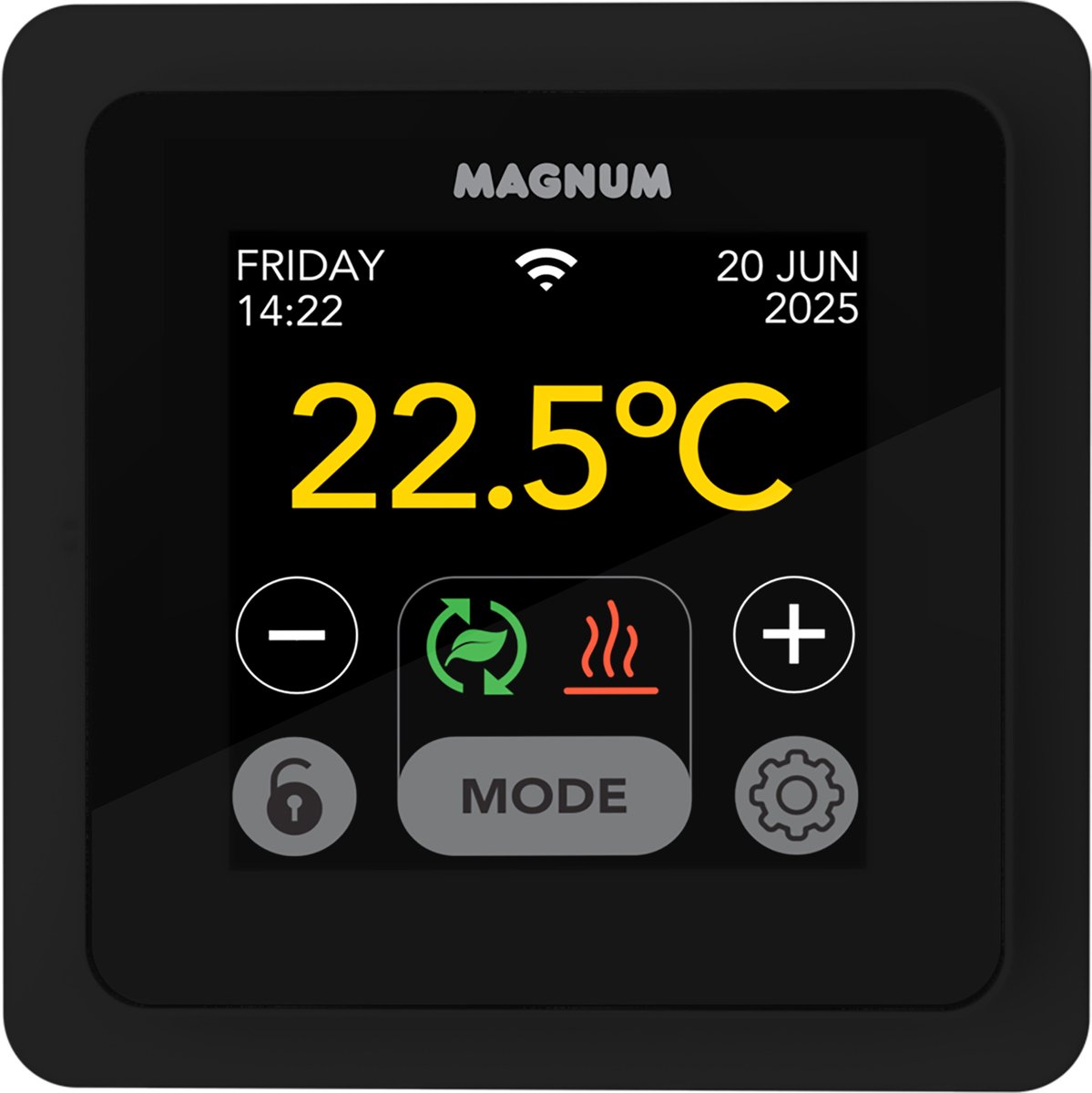 MAGNUM MRC² WiFi-klokthermostaat - RAL 9011 (Grafietzwart)
