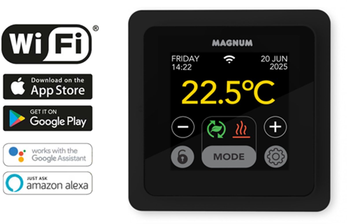 MAGNUM MRC² WiFi-klokthermostaat - RAL 9011 (Grafietzwart) thumbnail 6