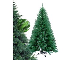 Kunstkerstboom - 180 cm - incl. Metalen standaard - Realistische Kerstboom - Dennenboom 650 Takken -Groen