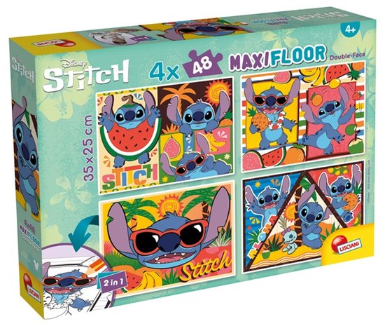 Lisciani disney puzzle maxifloor 4 x 48 lilo & stitch