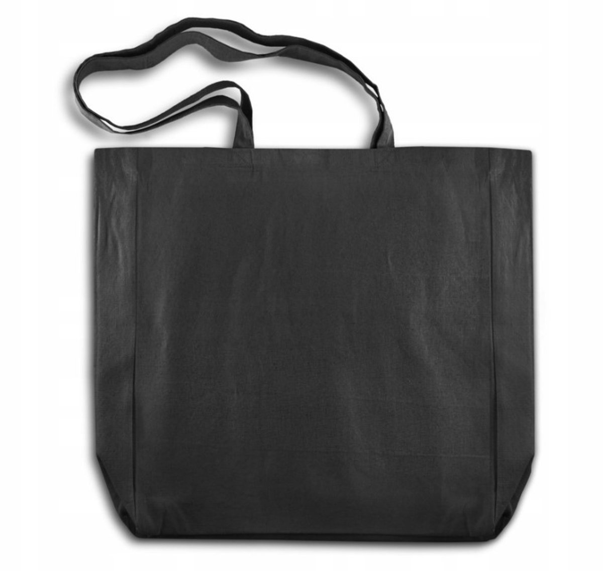Ruime Zwarte Polyester Shopper Tas 47x26x41 cm - Duurzaam & Praktisch