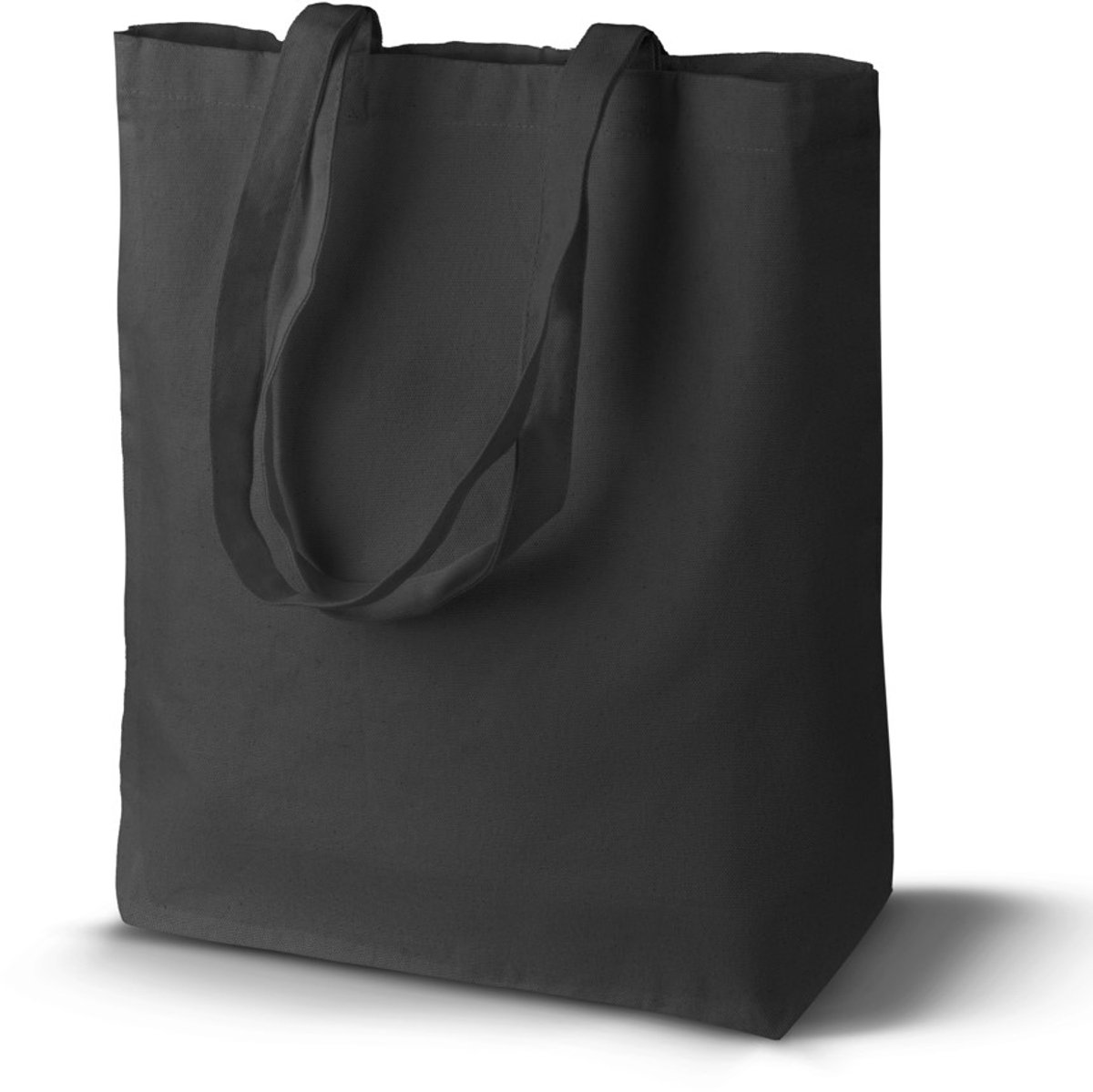 Zwarte Katoenen Boodschappentas 37x10x35 cm - Duurzaam & Stijlvol