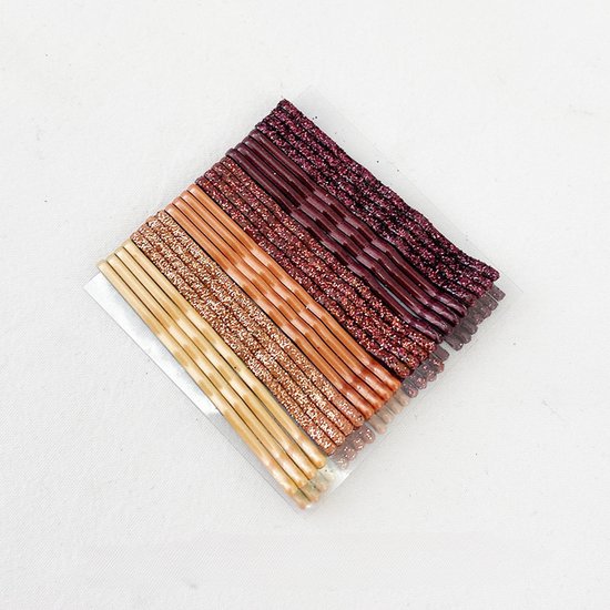 Glitter schuifspeldjes set - Goud - 24 stuks - 5 cm - haarspeldjes - haarschuifjes - Haaraccessoires - meisje - dame