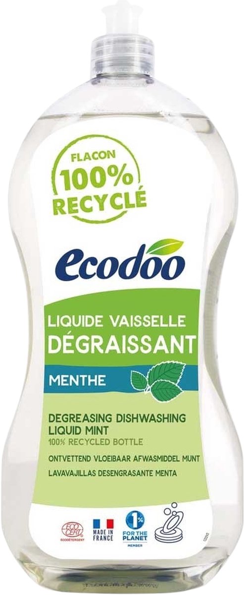 Ecodoo Afwasmiddel vloeibaar ontvettend munt bio 1 Liter