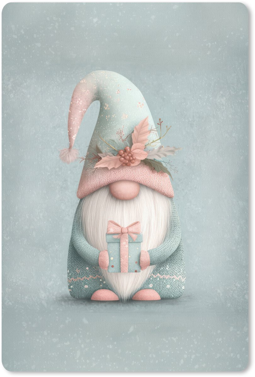 Muismat 18x27 cm - Mousepad Kerstgnome - Cadeau - Groen - Muismatten