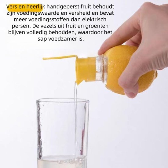 1 stuk - Handmatige citroenpers - met schroefdop, gemakkelijk te reinigen kunststof, verse sapmaker - geel — afbeelding 4