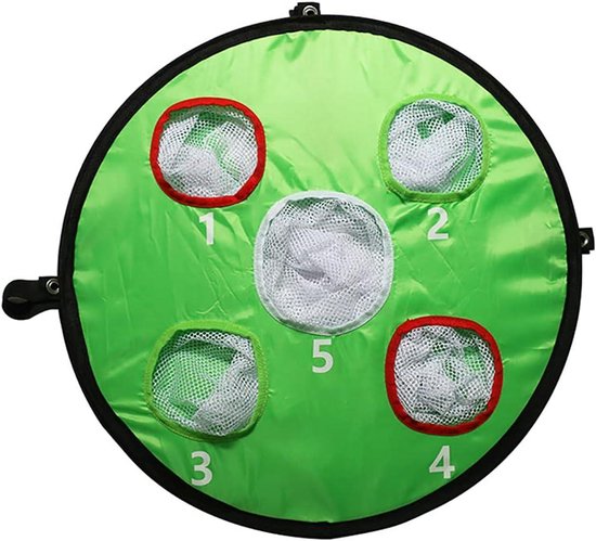 Dubbelzijdig golfnet voor binnen en buiten met 5 gaten - Draagbare trainingshulpmiddelen voor golfers van Merkloos — afbeelding 3