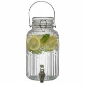 Cook Concept Drankdispenser met kraantje - 4.0 liter - glas - limonadetap - waterdispenser - D16 x H30 cm - Cocktail Lounge serie