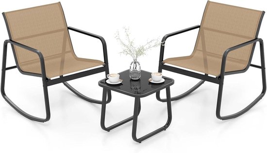 vidaXL 2-delige Loungeset met kussens crèmekleurig Loungeset