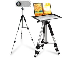Trépied pour projecteur White-Label® – Trépied pour projecteur avec support pour ordinateur portable – Support réglable