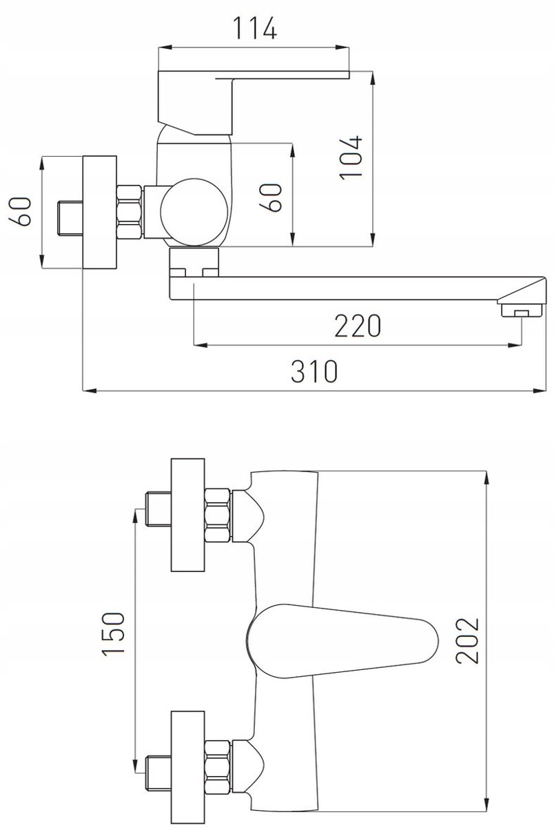 Ferro Algeo Wandkraan Keuken Chroom BAG5