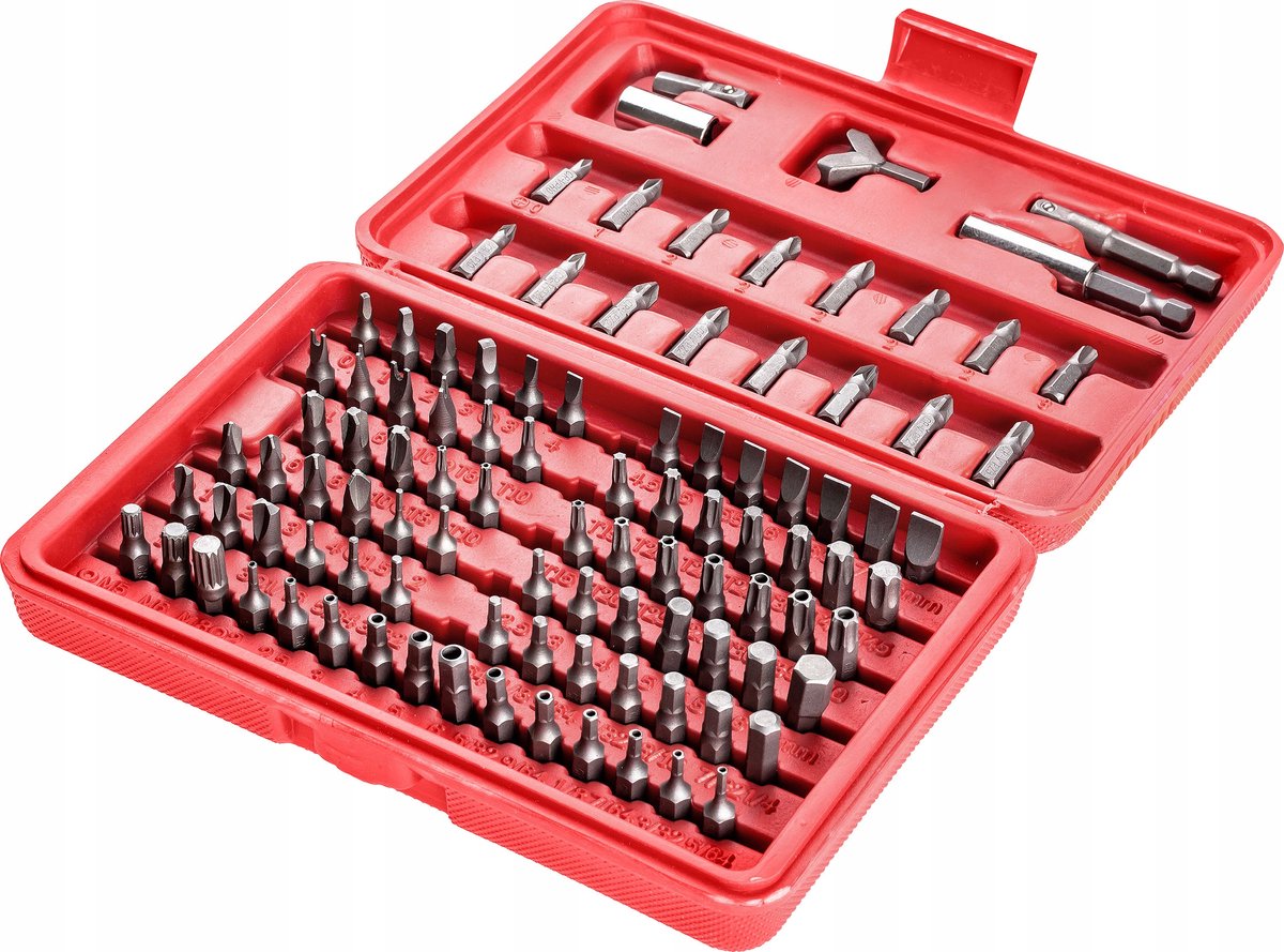 100-delige Schroefbitset met Magnetische Houder - CrV Staal