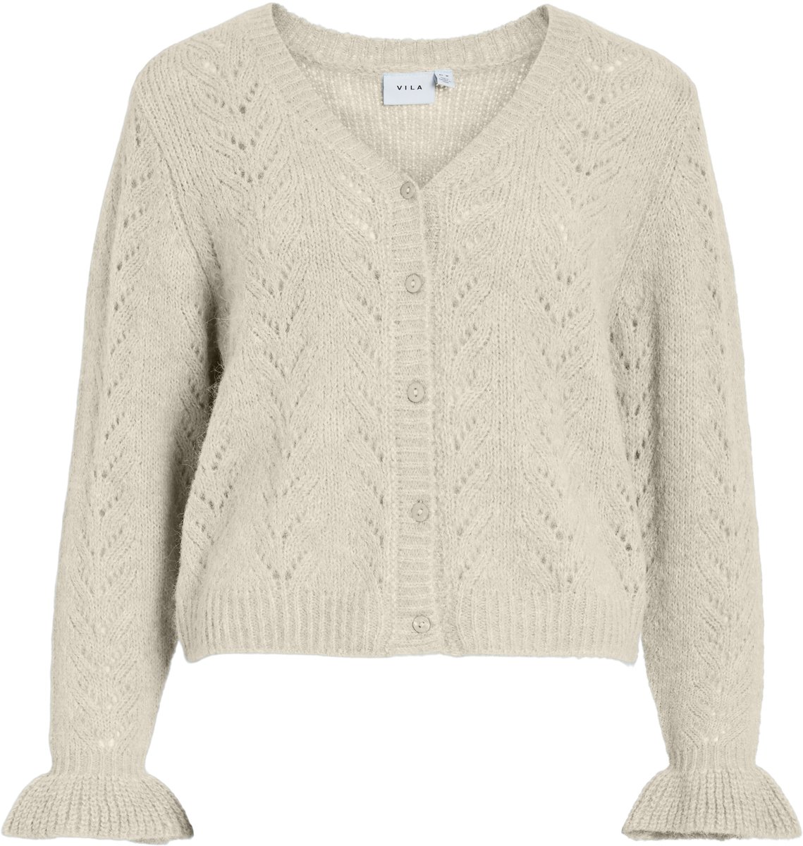 VILA gebreid vest VIDANNA V-hals