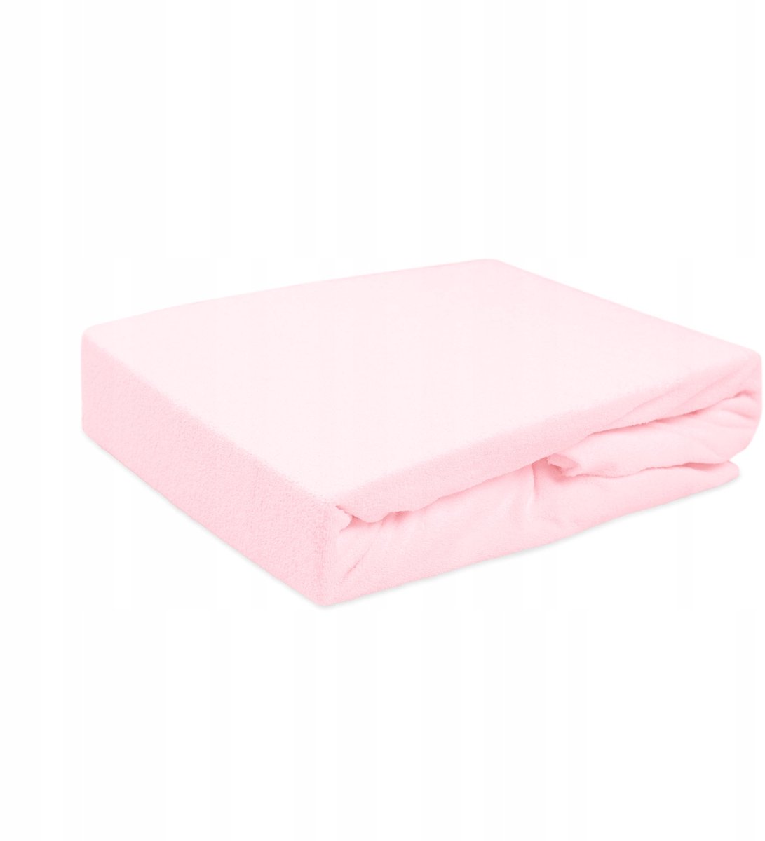 Badstof hoeslaken met elastiek 90x200 poederroze