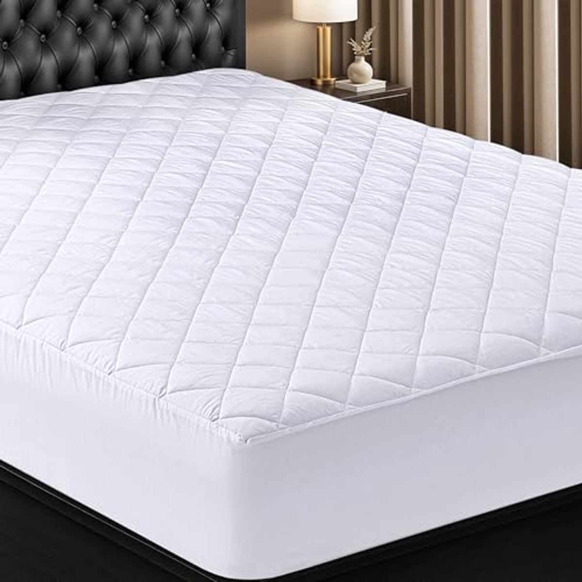 Gewatteerde Matrasbeschermer | Ademend & Diep | Comfortabel en Ondersteunend | Twin XL 99 x 203 cm