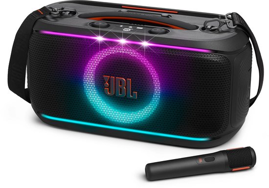 JBL PartyBox On The Go 2 – Draagbare portable speaker - Met draagriem en draadloze microfoon