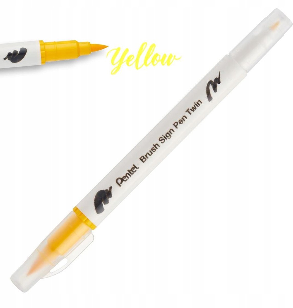 Pentel Brush Sign Pen Twin Marker - Ochra - Kalligrafie & Lettering