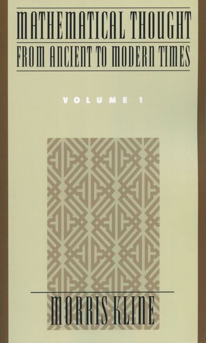 Omslag van Mathematical Thought From Ancient To Mod