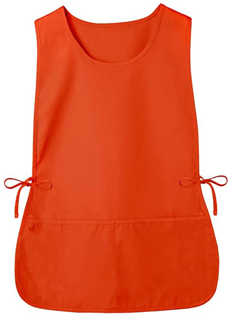 Schort voor hemd, mouwloos overall vest, overall schort, oranje
