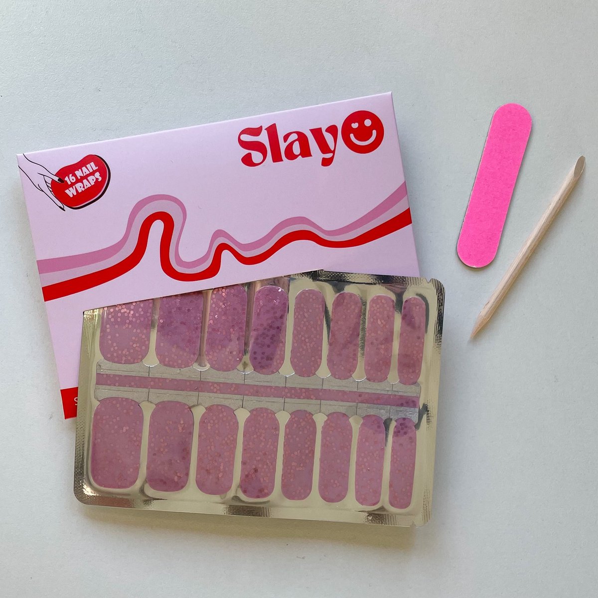 Slayo© - Nail Wraps - Nagelstickers Pink Confetti - Nagel Wraps - Nail Stickers - DIY - Nail Art - Nagelstickers - GEEN lamp nodig