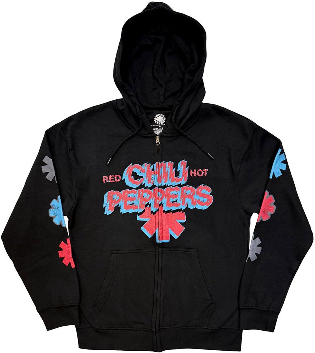 Red Hot Chili Peppers - Shock Logo Vest met capuchon - L - Zwart