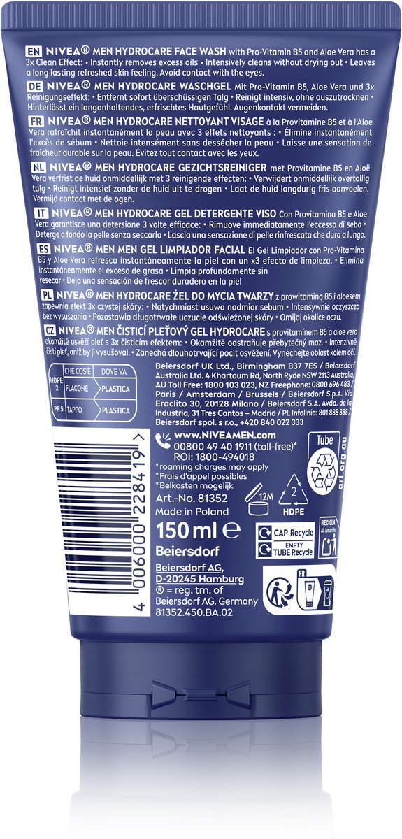 NIVEA MEN Hydrocare Gezichtsreiniger XXL thumbnail 2