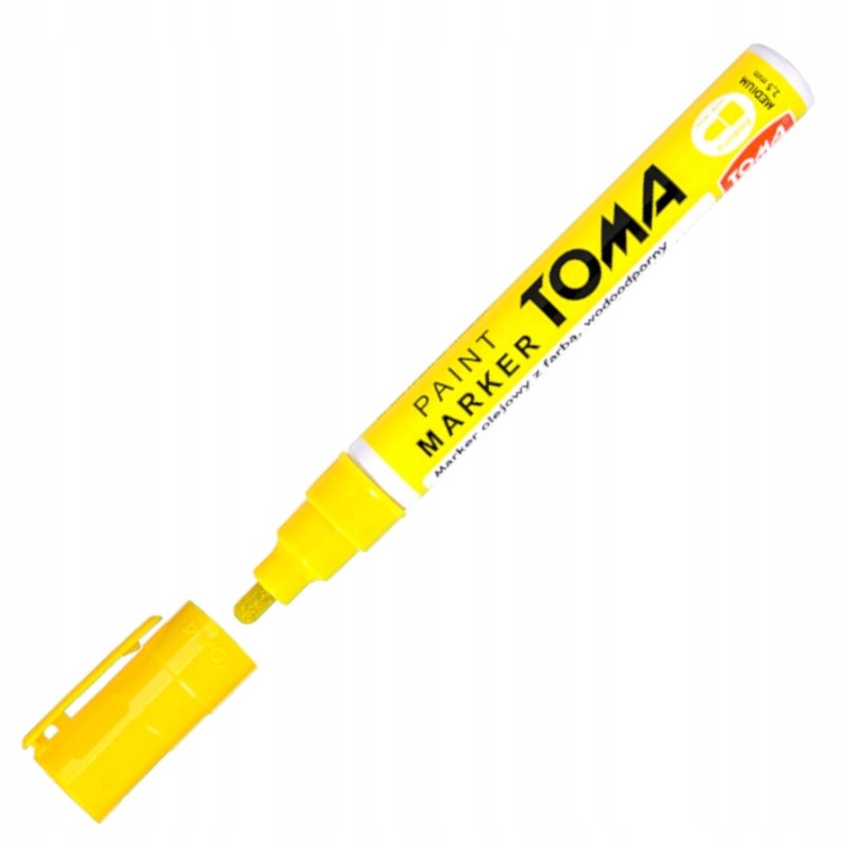 Toma TO-440 Olie Marker, Rond Punt, Neon Geel, Waterdicht