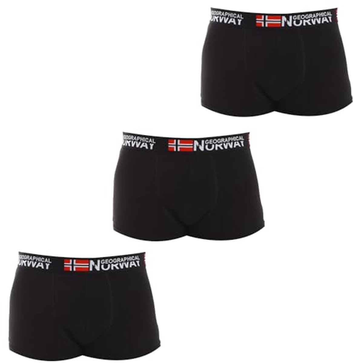 Set van 3 boxershorts voor heren van elastisch katoen