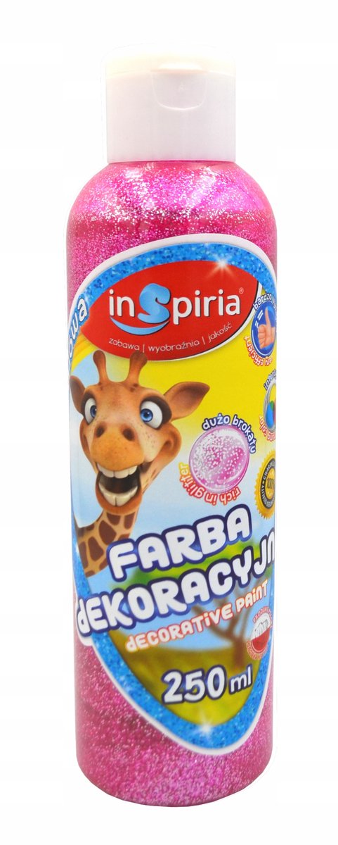 InSpiria Decoratief Verf 250 ml - Glitter Roze - Knutselverf