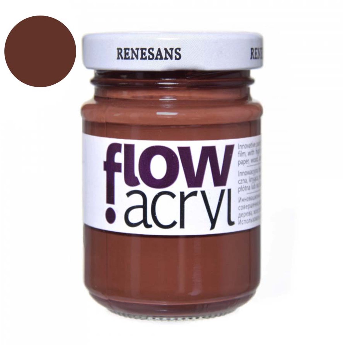 Renesans Flow acrylverf 110ml - Siena gebrand