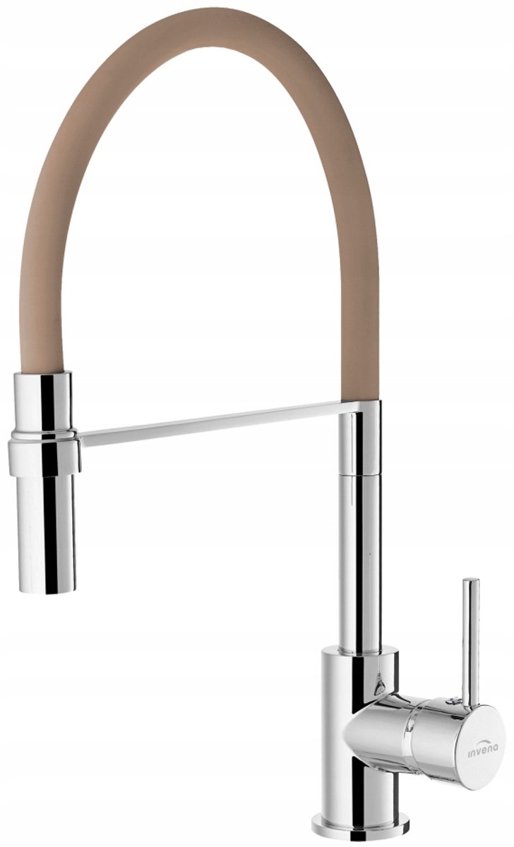 Invena Kameleon Keukenmengkraan, Beige - Draaibaar & Uittrekbaar