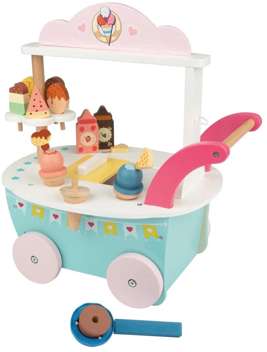 Houten IJscokar Speelgoed - Mobiele IJswinkel - Little Pure Kids