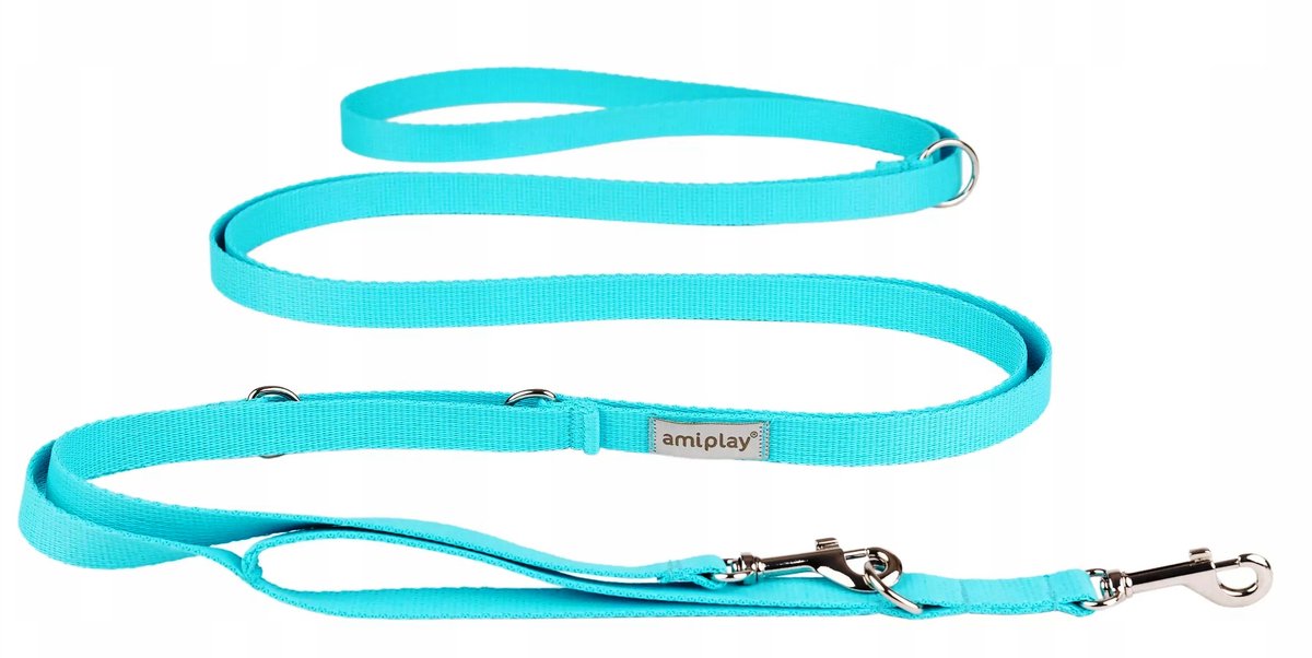 Amiplay Samba Verstelbare Hondenlijn L 200-400cm Turquoise